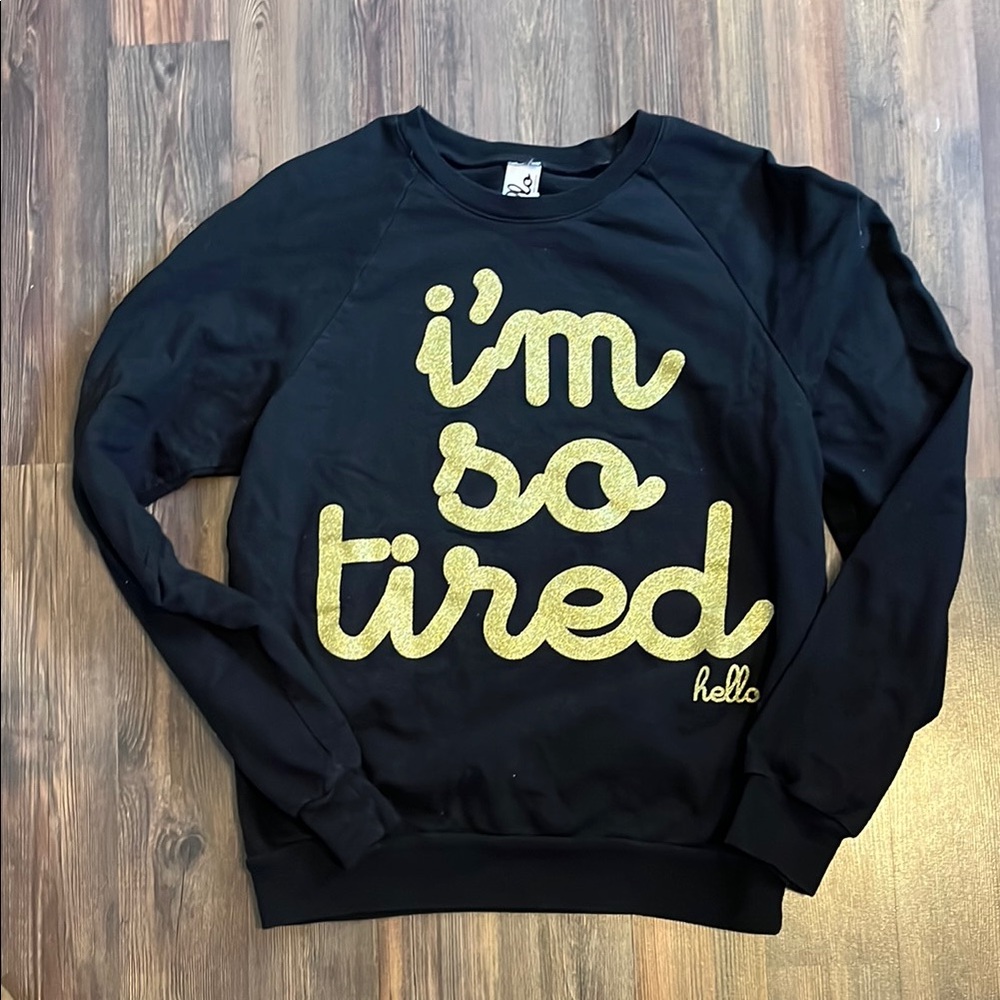 Black and Gold Graphic Sweater